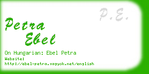 petra ebel business card